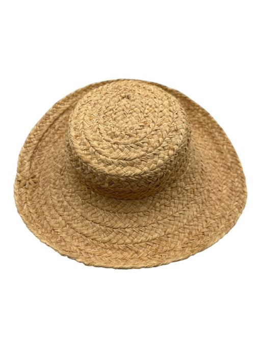 Helen Kaminski Beige Straw Raffia Braided Hat Beige / One Size