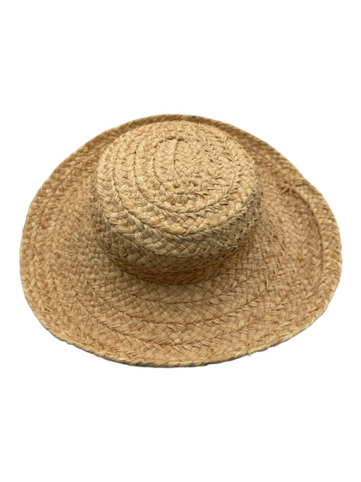 Helen Kaminski Beige Straw Raffia Braided Hat Beige / One Size