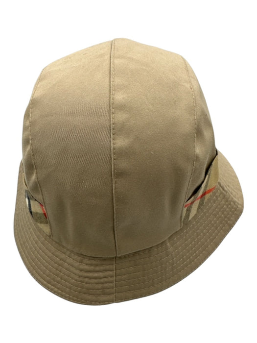 Burberry Beige, Black, Red Cotton Novacheck Pattern Block Bucket Hat Beige, Black, Red / One Size