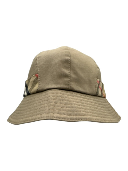 Burberry Beige, Black, Red Cotton Novacheck Pattern Block Bucket Hat Beige, Black, Red / One Size