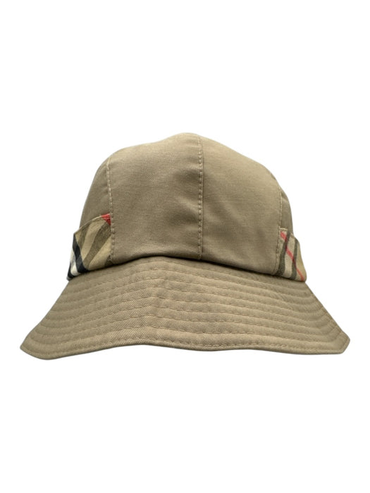 Burberry Beige, Black, Red Cotton Novacheck Pattern Block Bucket Hat Beige, Black, Red / One Size