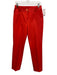 St. John Size 4 Red Zip Fly High Rise Straight Leg Pants Red / 4