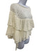 Chanel Size 38 White Cotton & Polyamide Asymmetrical Crochet Lace Overlay Top White / 38