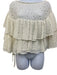 Chanel Size 38 White Cotton & Polyamide Asymmetrical Crochet Lace Overlay Top White / 38