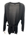 Brunello Cucinelli Size M Black Linen & Silk Sequins Open Front Sash Cardigan Black / M