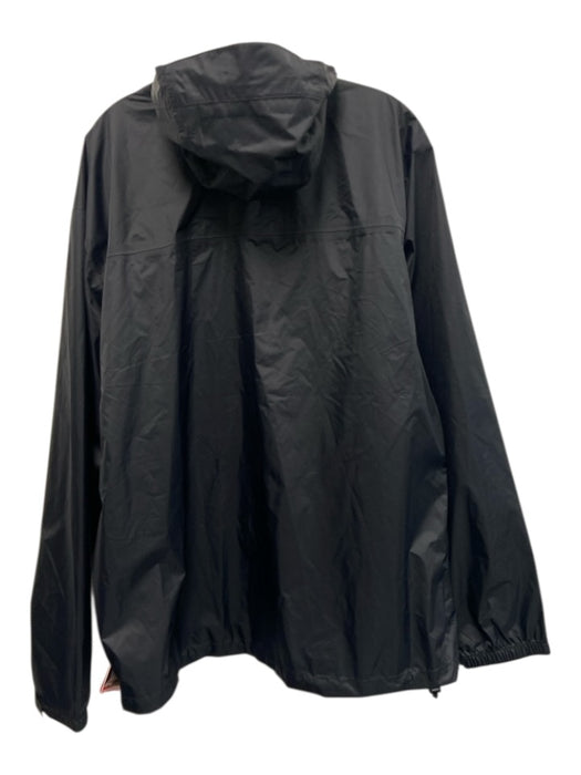Helly Hansen Size XL Black Polyamide Long Sleeve Hood Zip Up Rain Coat Jacket Black / XL