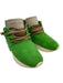 Esse Ut Esse Shoe Size 37 Green & Brown Suede Fringe Metallic Detail Sneakers Green & Brown / 37