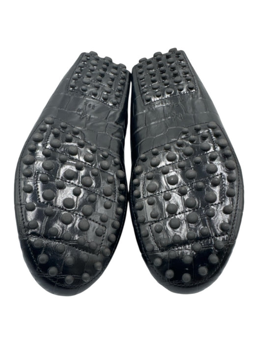 M. Gemi Shoe Size 39.5 Black Embossed Leather Slip On Driver Loafers Black / 39.5