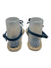 Stuart Weitzman Shoe Size 7.5 Beige & Blue Canvas Espadrille Flat Sandals Beige & Blue / 7.5