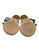 Stuart Weitzman Shoe Size 7.5 Beige & Blue Canvas Espadrille Flat Sandals Beige & Blue / 7.5