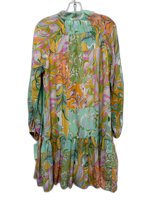 Antonio Melani Size 2 Multicolor Cotton Button Front Floral Print Mini Dress Multicolor / 2