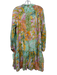 Antonio Melani Size 2 Multicolor Cotton Button Front Floral Print Mini Dress Multicolor / 2