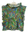 Love The Label Size L Green blue Cotton Pleat Detail Ruffle Sleeve Detail Top Green blue / L