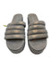 J Slides Shoe Size 7 Gray & Iredescent Leather Cushion Sole Wedge Sandal Shoes Gray & Iredescent / 7