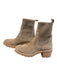 Steve Madden Shoe Size 7 Taupe Suede Stretch Panel Round Toe Slip On Boots Taupe / 7