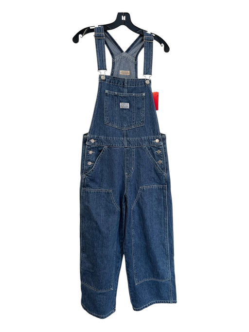 Levis Size S Mid Wash Cotton Button Detail Side Pocket Sleeveless Overalls Mid Wash / S