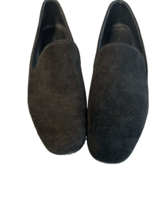 Vince Shoe Size 6.5 Black Suede Almond Square Toe Slip On Flat Shoes Black / 6.5