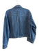 J Crew Size S Blue Cotton Denim Long Sleeve Zip Front Beaded Detail Jacket Blue / S