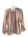 LemLem Size M White & Multi Cotton Blend Button Down Long Sleeve Hi Lo Top White & Multi / M