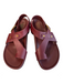 Franco Sarto Shoe Size 7 Red Leather Upper Balance Man Made Solid Sandals Red / 7