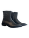 Cordani Shoe Size 38 Black Leather Side Zip Pointed Square Toe Booties Black / 38