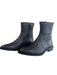 Cordani Shoe Size 37 Black Leather Side Zip Pointed Square Toe Booties Black / 37