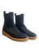 Coclico Shoe Size 37 Black Leather Gum sole Side Zip Rounded Square Toe Booties Black / 37