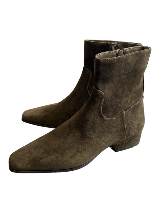 Steve Madden Shoe Size 7 Green Suede Leather Upper Pointed Square Toe Boots Green / 7