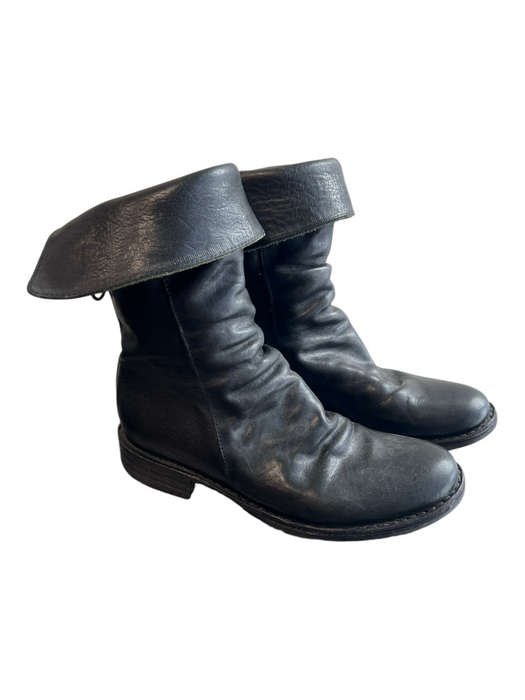 Florentini + Baker Shoe Size 36 Black Leather Round Toe Slouchy Back Zip Boots Black / 36