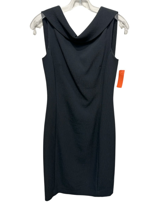 Michael Kors Collection Size 4 Black Rayon Blend Textured Off Shoulder Dress Black / 4