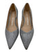 Stuart Weitzman Shoe Size 5.5 Silver Coated Pointed Toe Kitten Heel Pumps Silver / 5.5