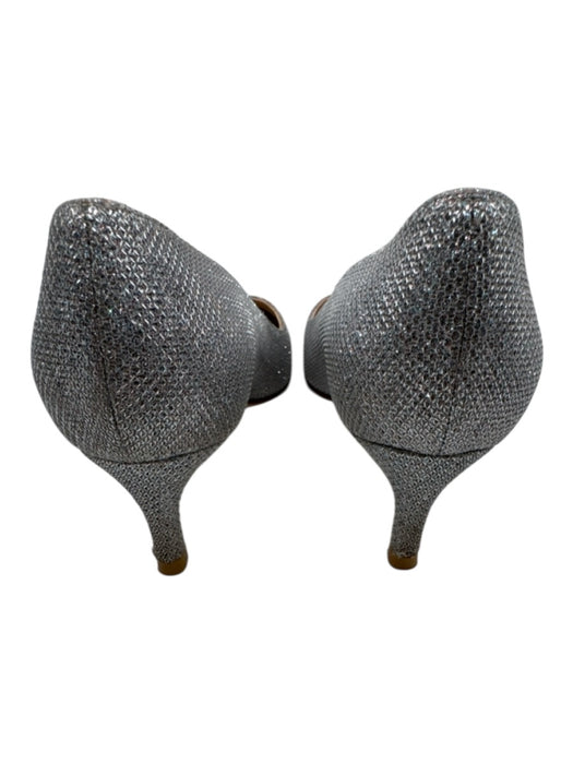 Stuart Weitzman Shoe Size 5.5 Silver Coated Pointed Toe Kitten Heel Pumps Silver / 5.5