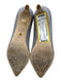 Stuart Weitzman Shoe Size 5.5 Silver Coated Pointed Toe Kitten Heel Pumps Silver / 5.5