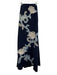 Lela Rose Size M Dark Blue, Blue & Creme Strapless Floral Applique Pockets Gown Dark Blue, Blue & Creme / M