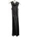 Tom and Linda Platt Size 8 Gunmetal Gray Sleeveless Mock Neck Texture Gown Gunmetal Gray / 8