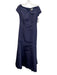 Lee Anderson Size 8 Navy Blue Cap Sleeve Sweetheart Neckline Wide Neck Gown Navy Blue / 8