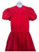 Fabiana Pigna Size XS Red Polyester Blend Short Puff Sleeve Gathered Midi Dress Red / XS