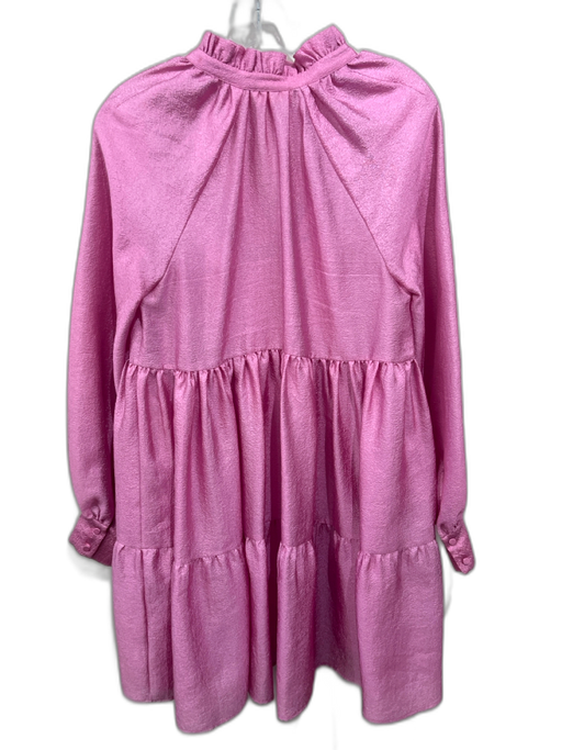Stine Goya Size XS Pink Polyester Blend Brocade Flowers Split V neck Dress Pink / XS
