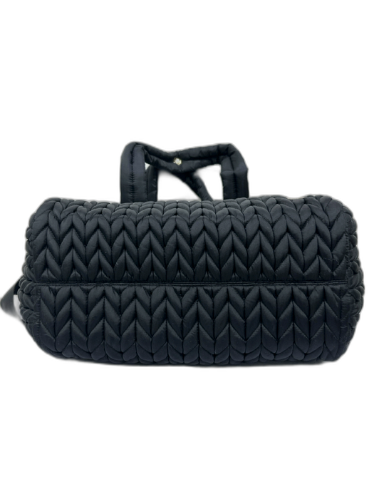 Happ Black Nylon Quilted Herringbone Top Handle Diaper Bag Bag Black / L