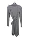 Diane Von Furstenberg Size 8 Black & White Silk & Cotton Wrap Collared Dress Black & White / 8