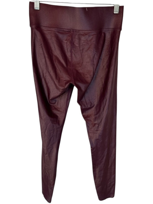 Carbon Size M Maroon Nylon Blend High Waist Athletic Leggings Maroon / M