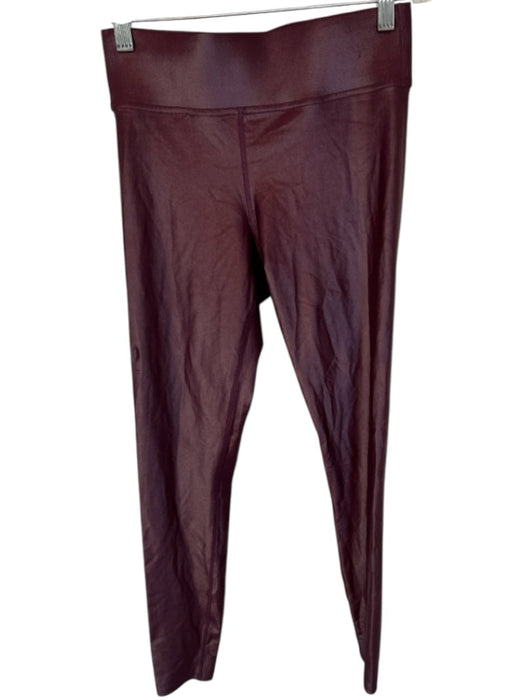 Carbon Size M Maroon Nylon Blend High Waist Athletic Leggings Maroon / M