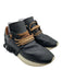 Esseutesse Shoe Size 38 B&W Leather Frayed Detail Snake Embossed Lace Up Shoes Black & White / 38