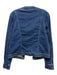 L'agence Size L Medium Wash Cotton Button Front Goldtone Hardware Jacket Medium Wash / L