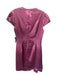 Cinq a Sept Size 8 Mauve Pink Polyester Round Neck Cap Sleeve Rouched Dress Mauve Pink / 8