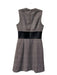 Michael Kors Collection Size 6 Black & Ivory Virgin Wool & Leather Dress Black & Ivory / 6