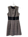 Michael Kors Collection Size 6 Black & Ivory Virgin Wool & Leather Dress Black & Ivory / 6