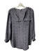 Joie Size XS Gray & Black Silk V Neck Long Sleeve Front Pockets Top Gray & Black / XS