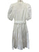 Christy Lynn Size M White Cotton Smocked Shoulder Short Balloon Sleeve Dress White / M