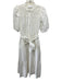 Christy Lynn Size M White Cotton Smocked Shoulder Short Balloon Sleeve Dress White / M
